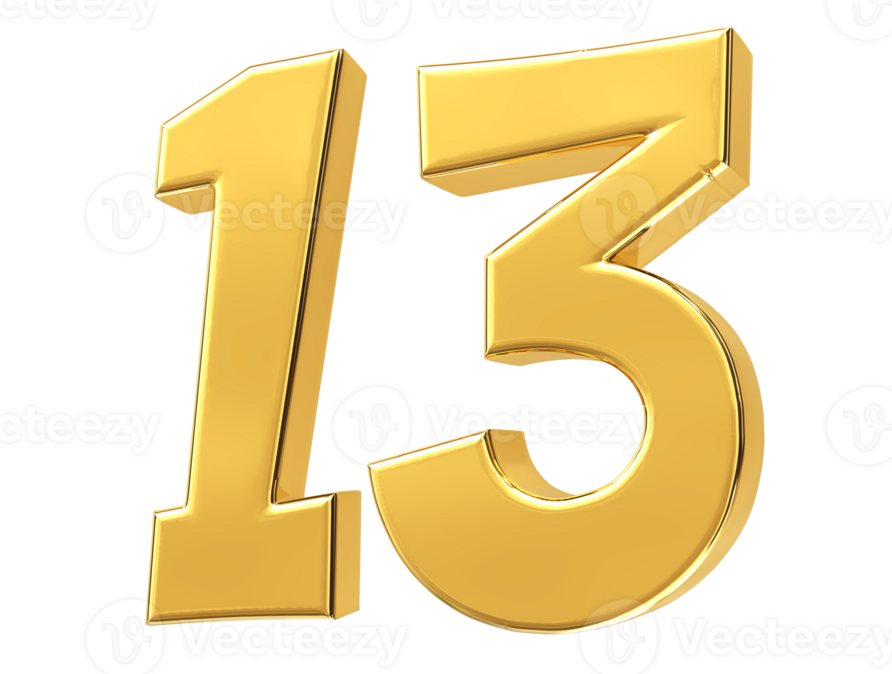 gold number on transparent background png