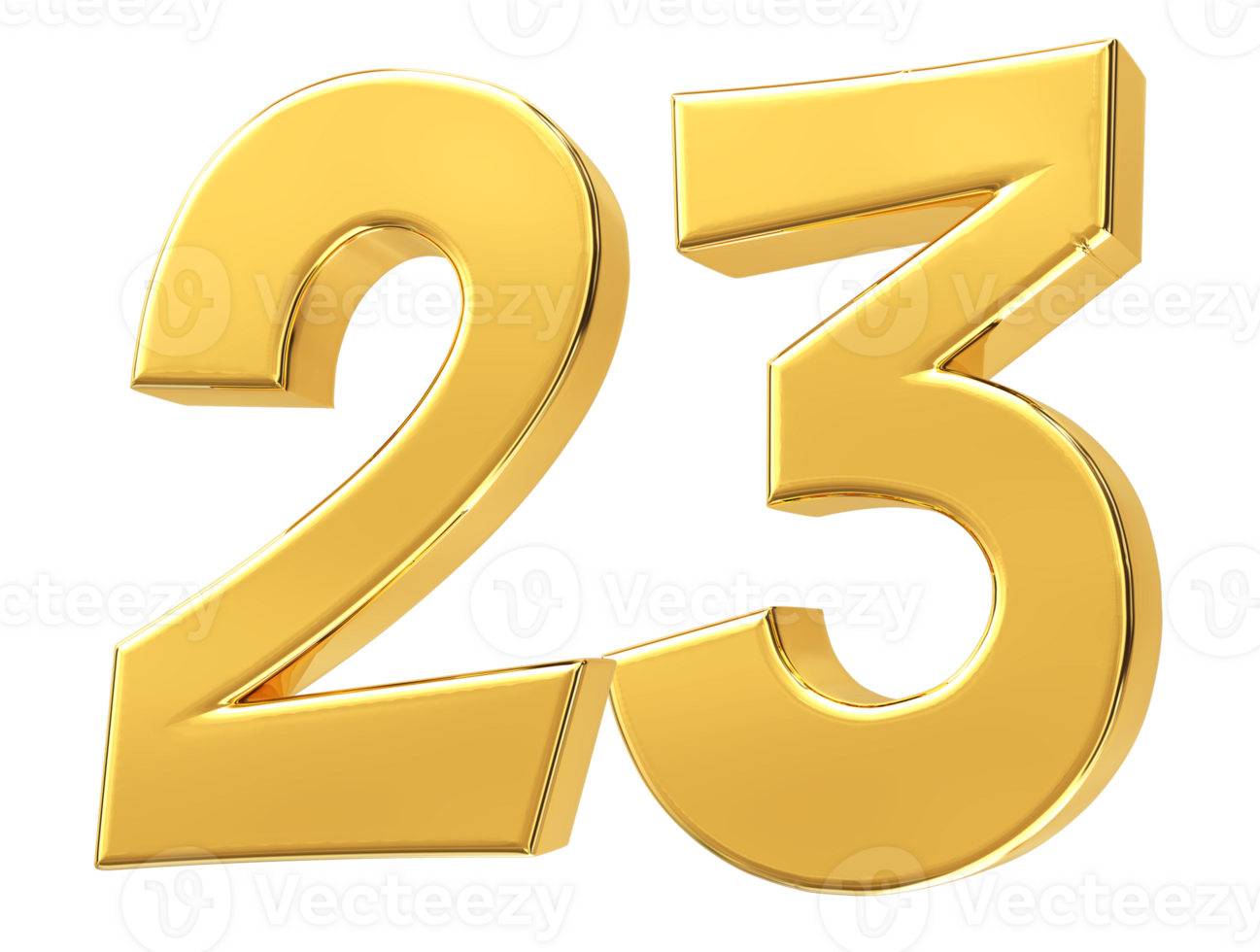 gold number on transparent background png