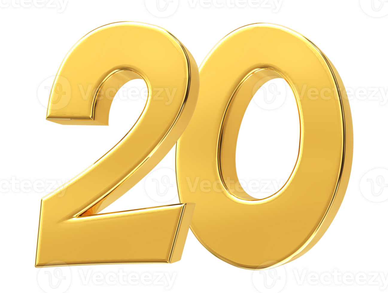 gold number on transparent background png