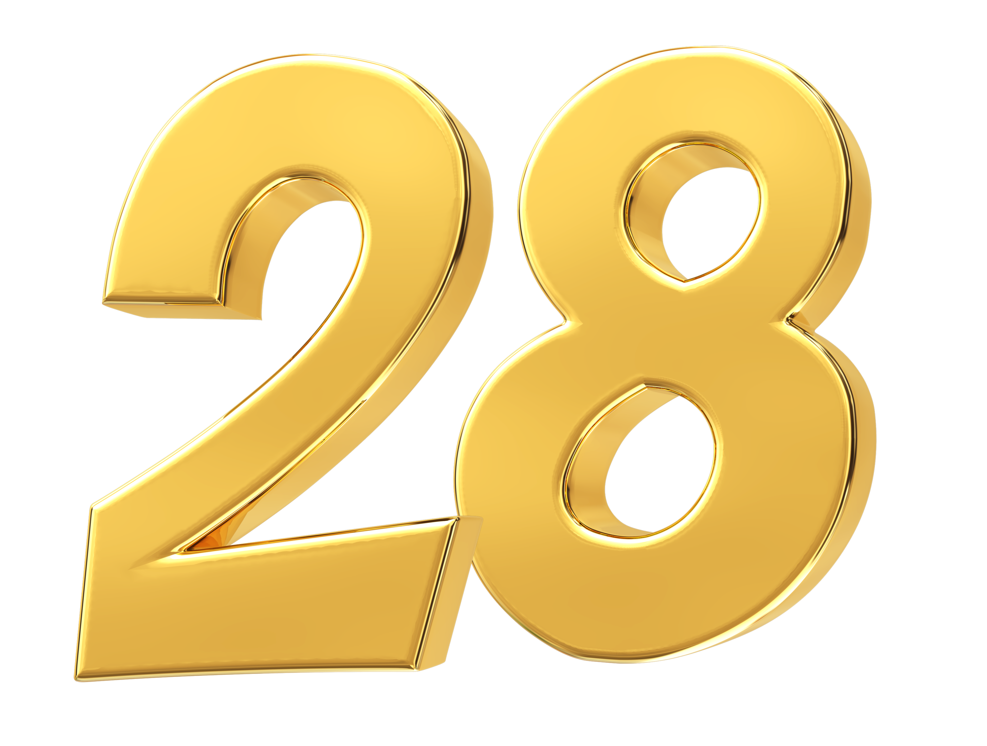 gold number on transparent background 27256240 PNG