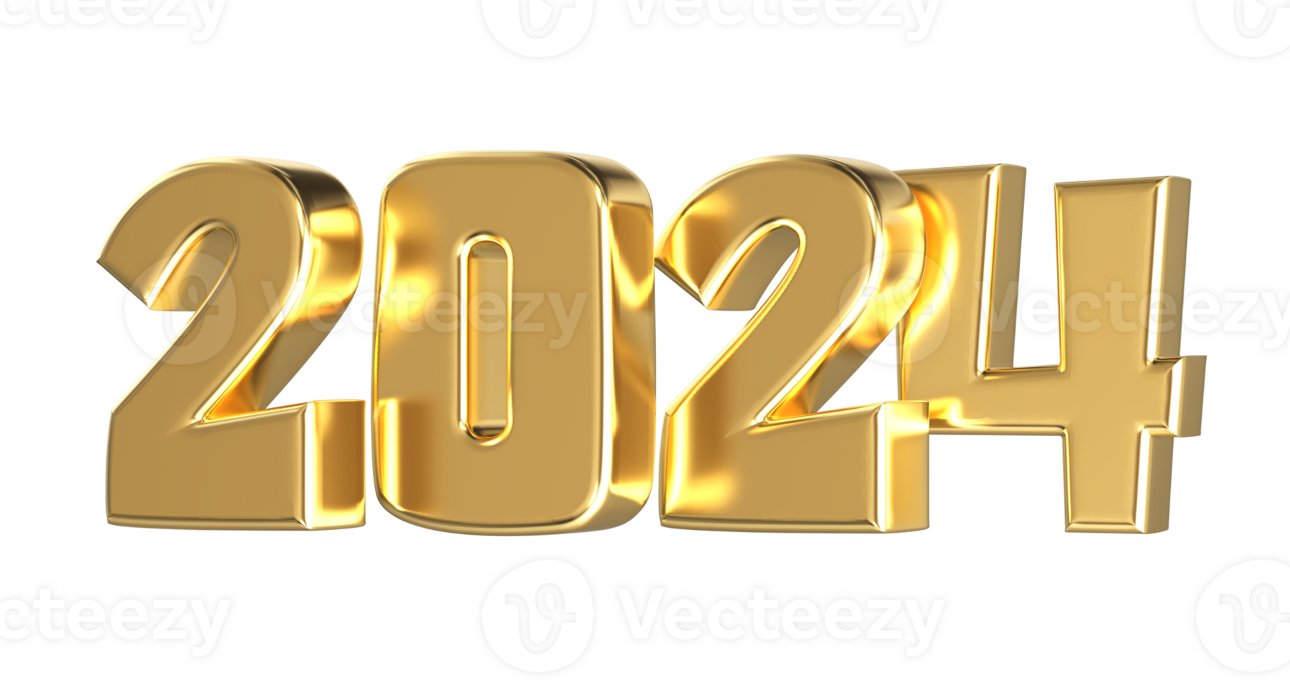 2024 new year gold number png 27256242 PNG