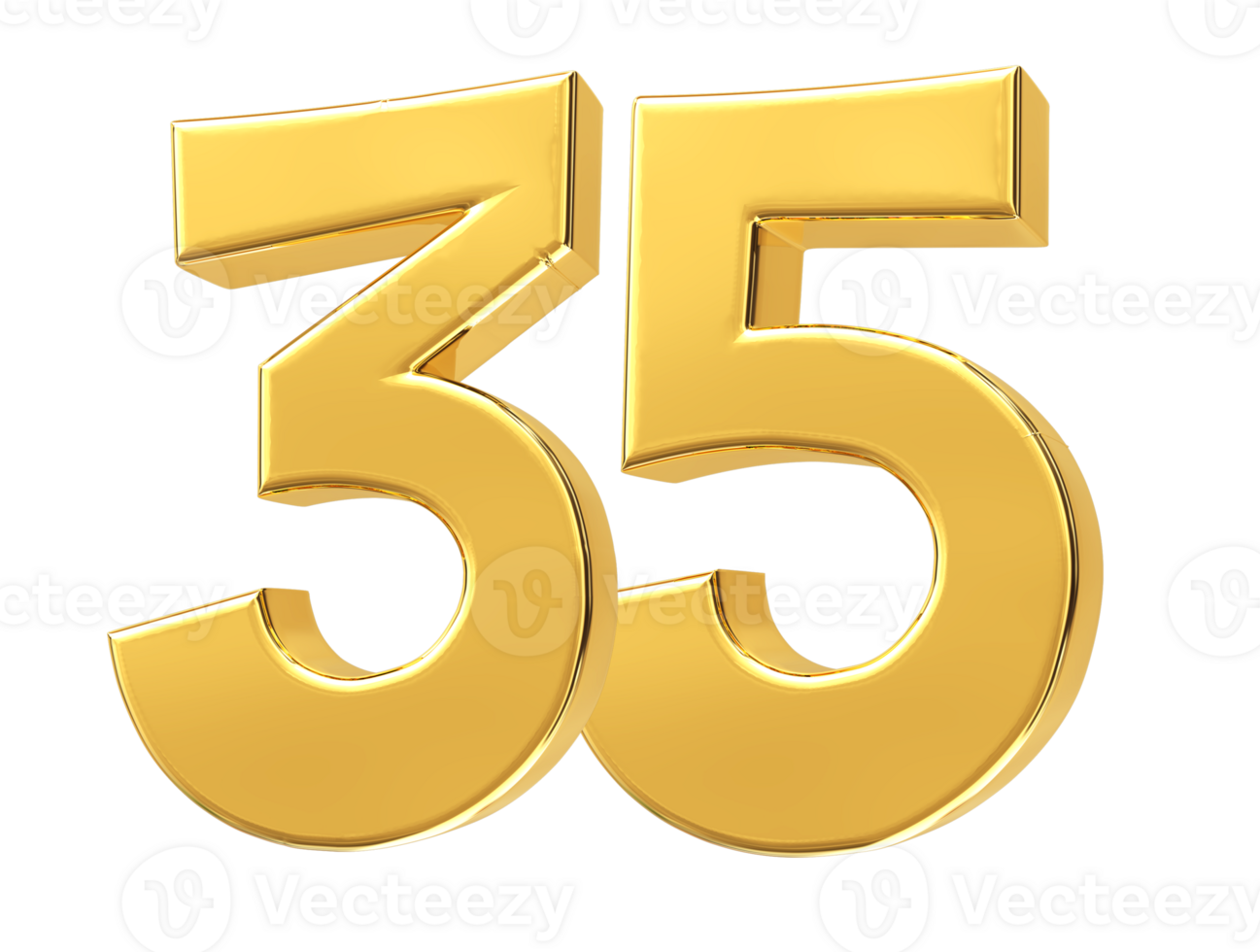 gold number on transparent background png
