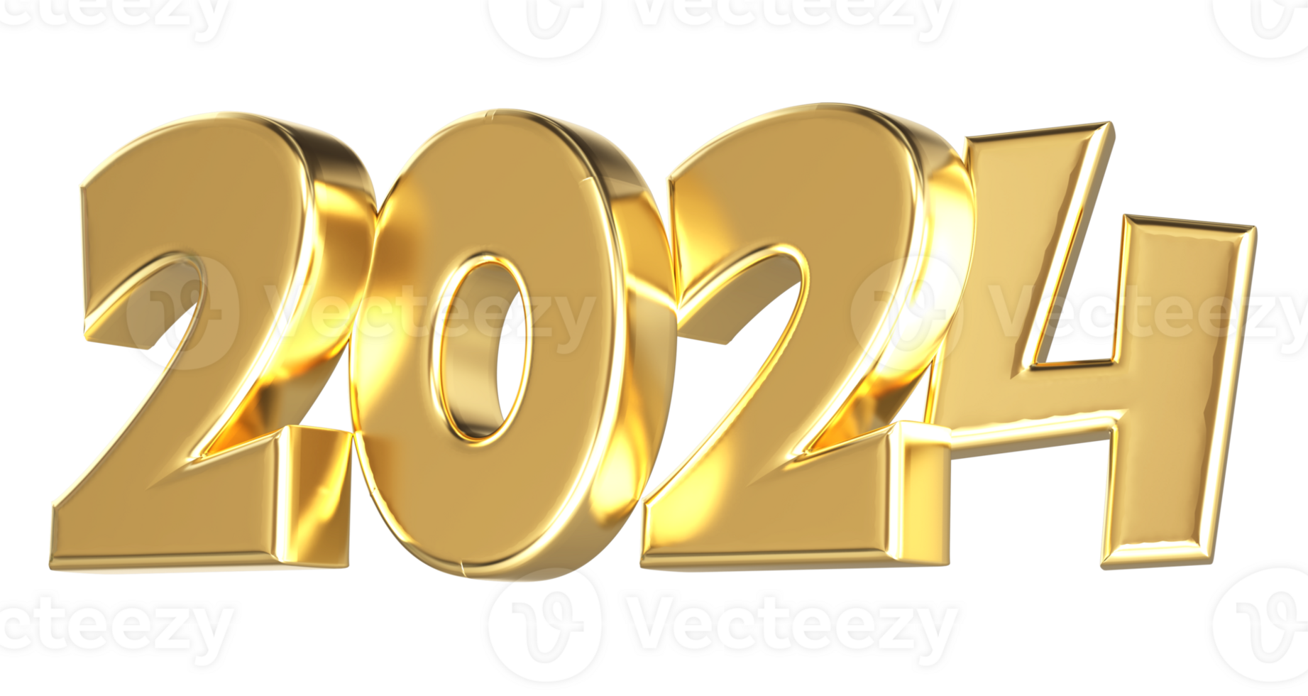 2024 New Year Gold Number Png 27256252 Png