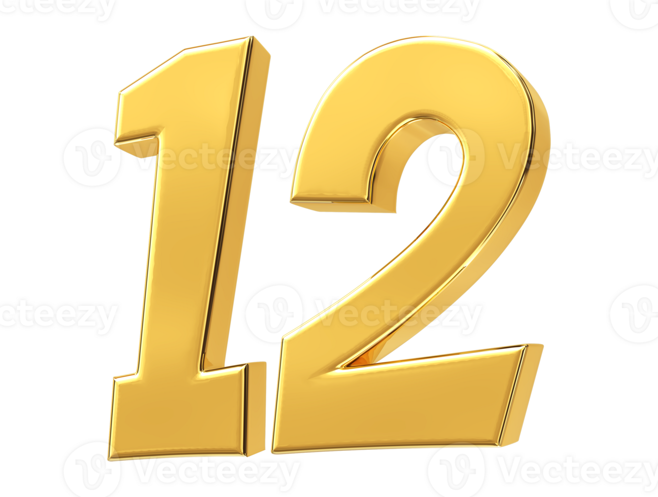gold number on transparent background png