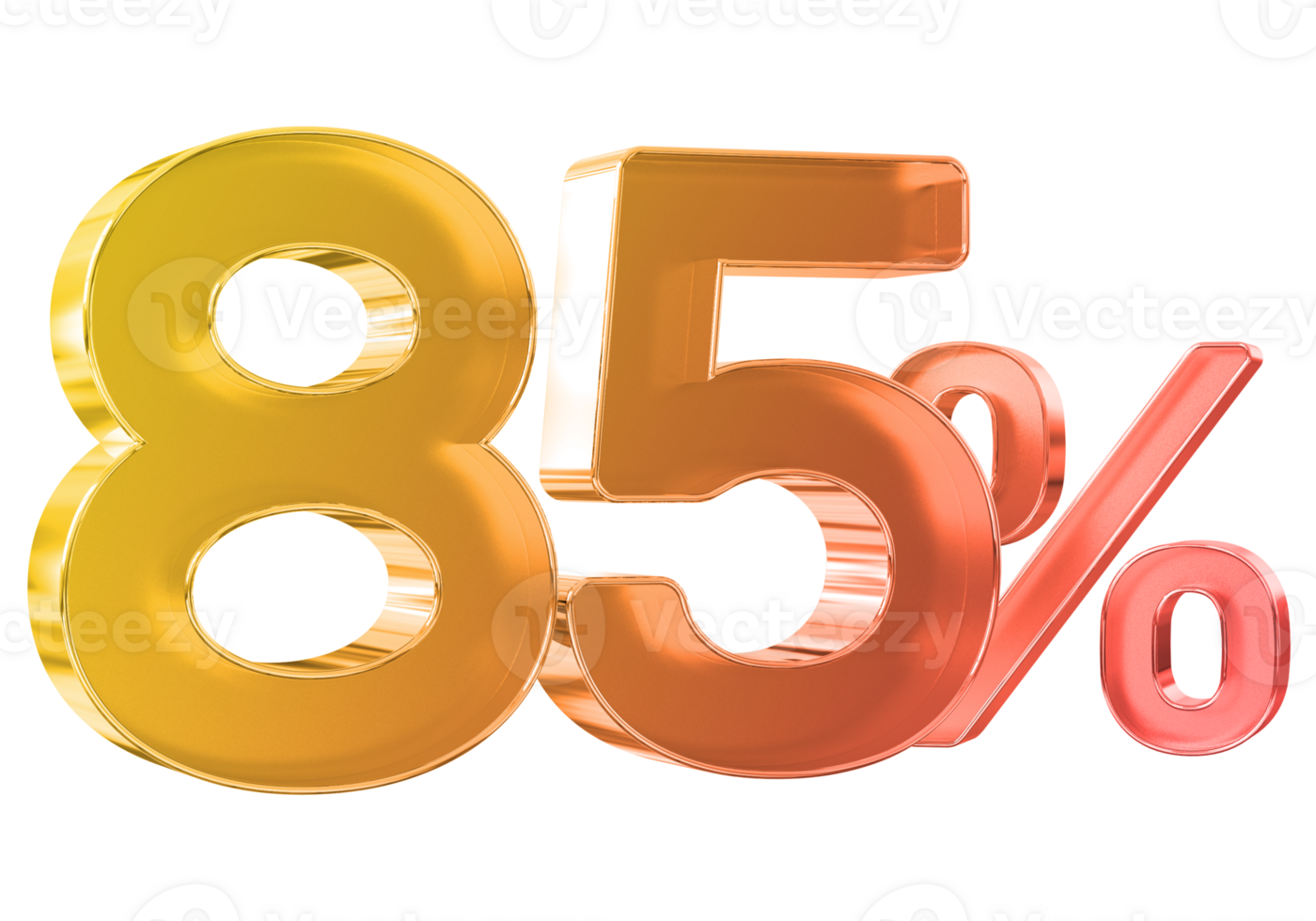 gold number on transparent background png