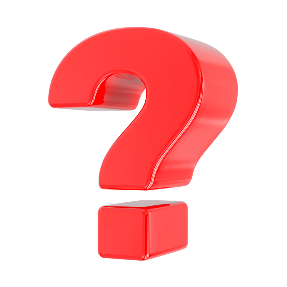 red question mark on transparent background png