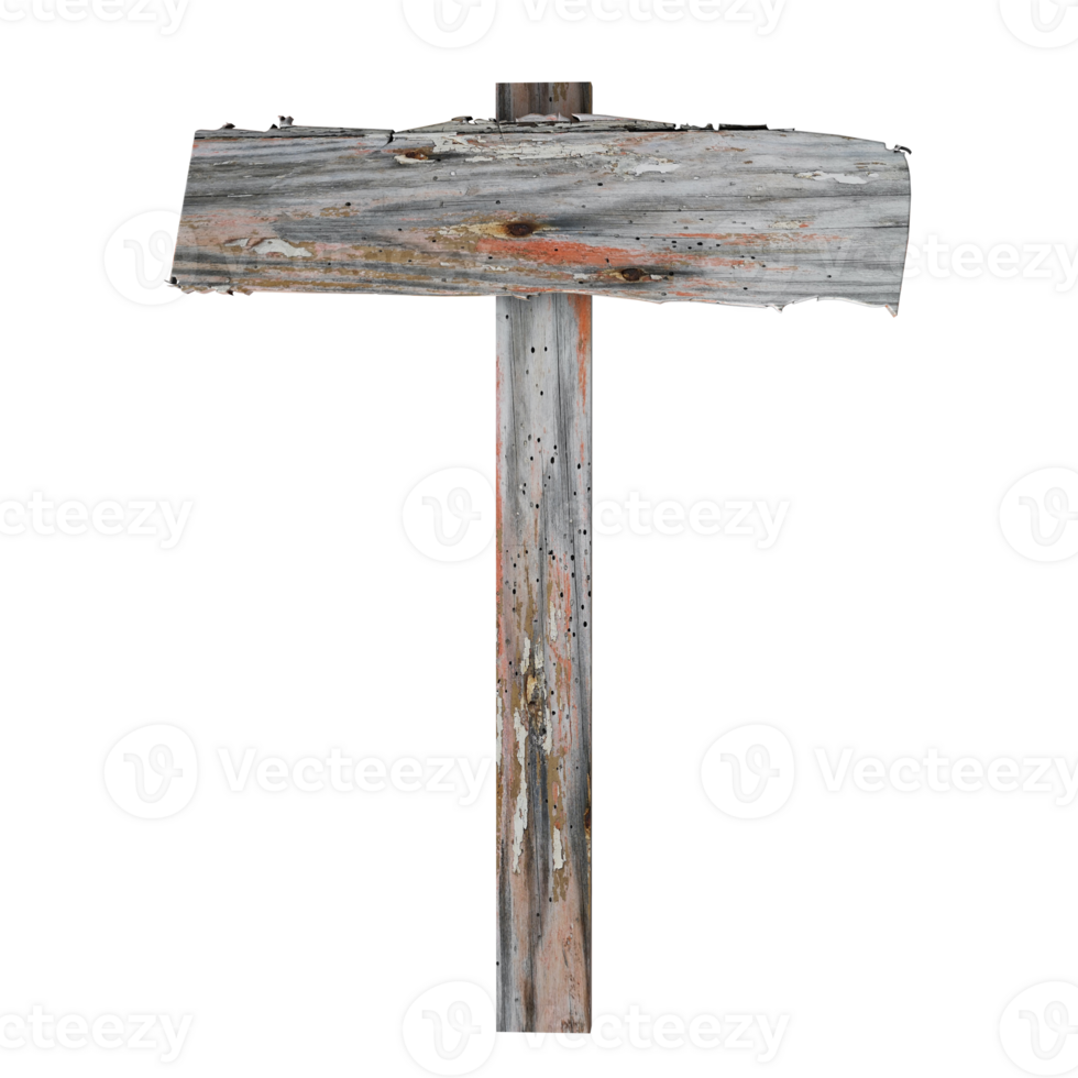 wooden signpost isolated on transparent background png