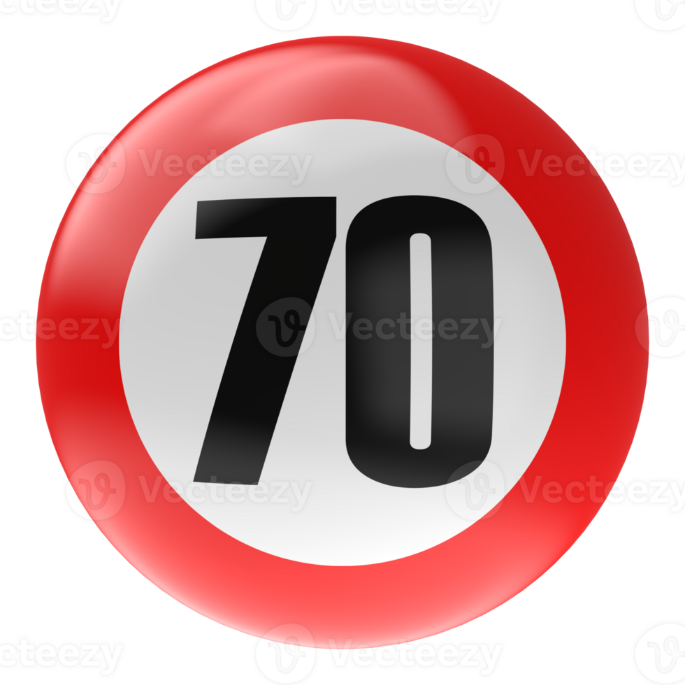 Ball Number Red 3D Render png transparent