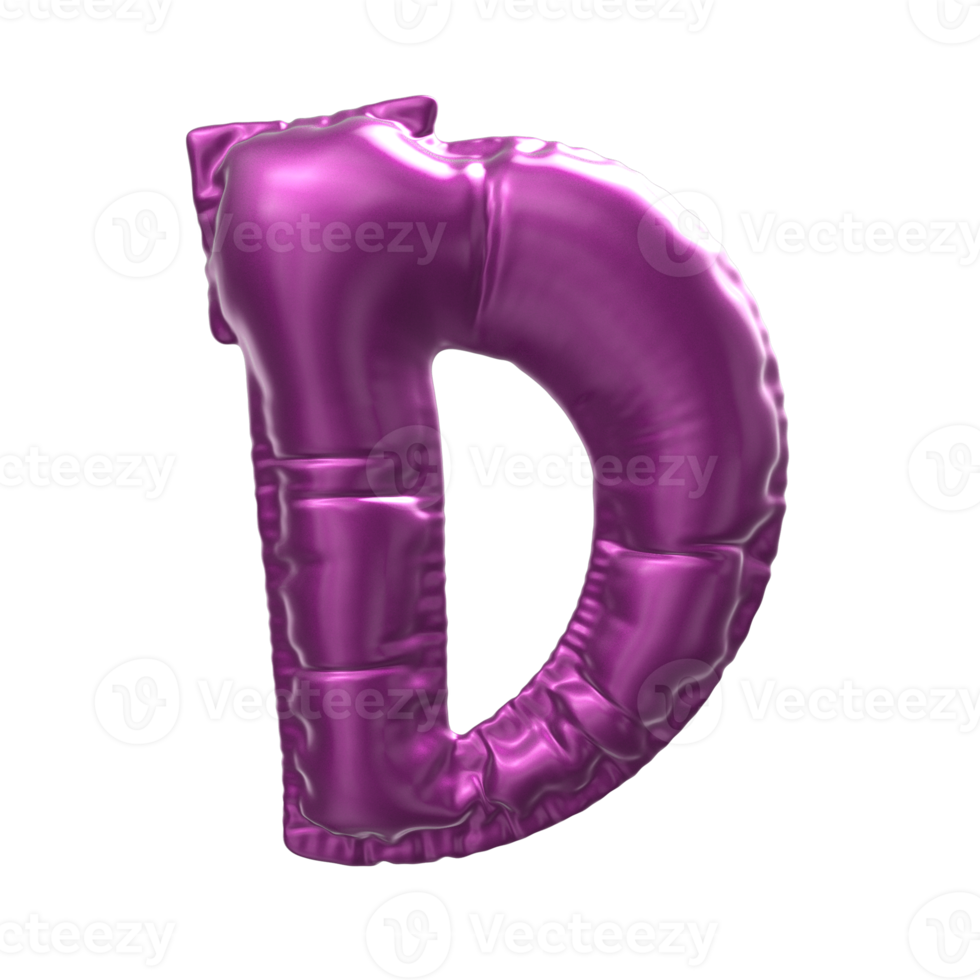 Balloon Number 3D Render png transparent