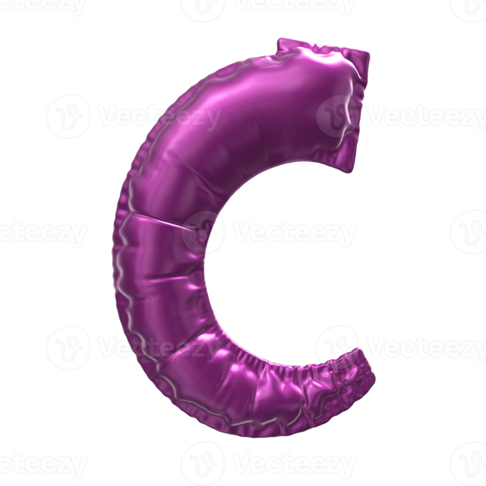 Balloon Number 3D Render png transparent