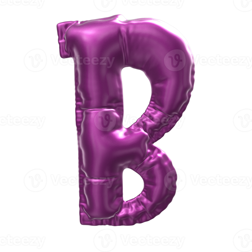 Balloon Number 3D Render png transparent