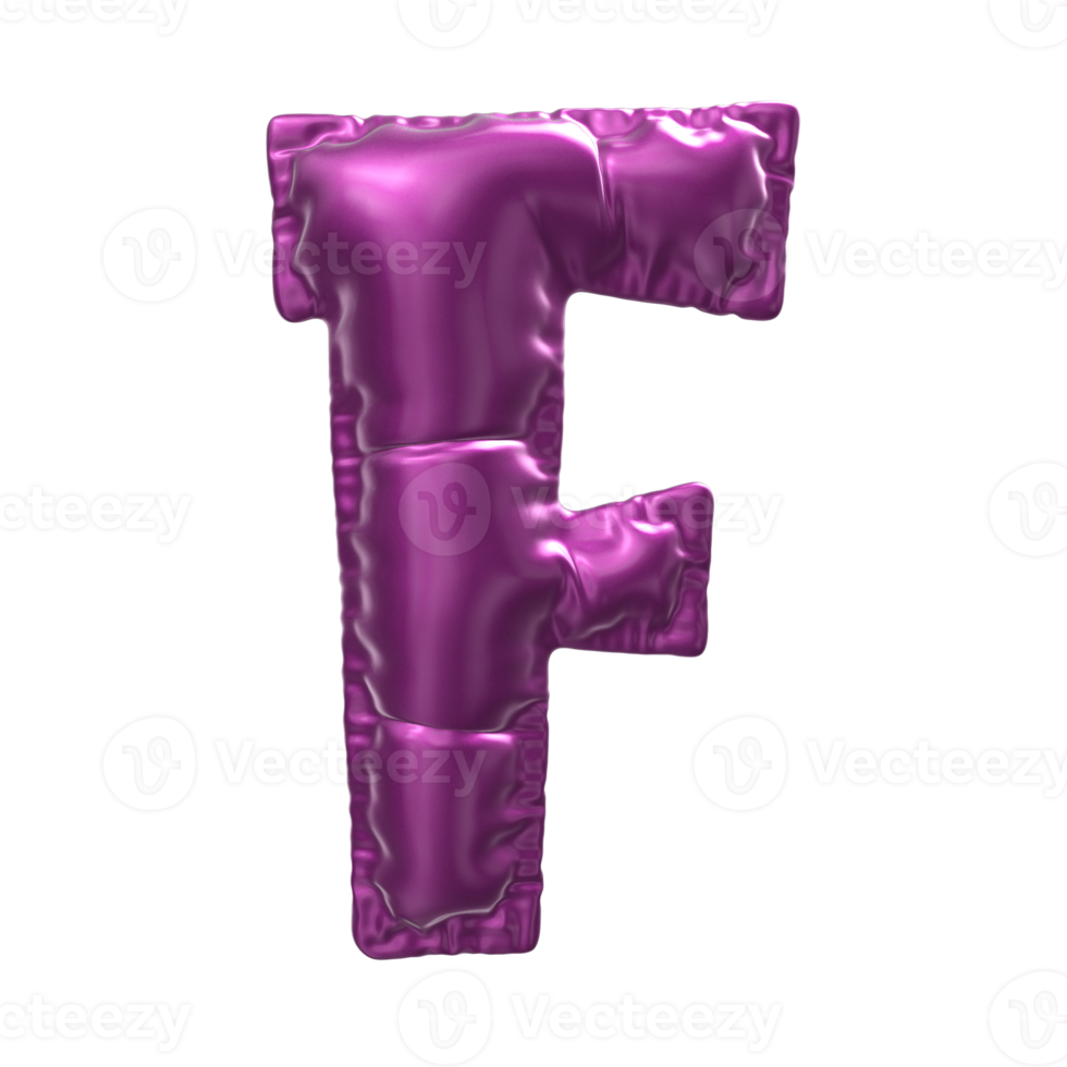 Balloon Number 3D Render png transparent