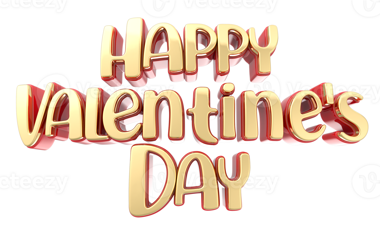 happy valentine s day 3d render png