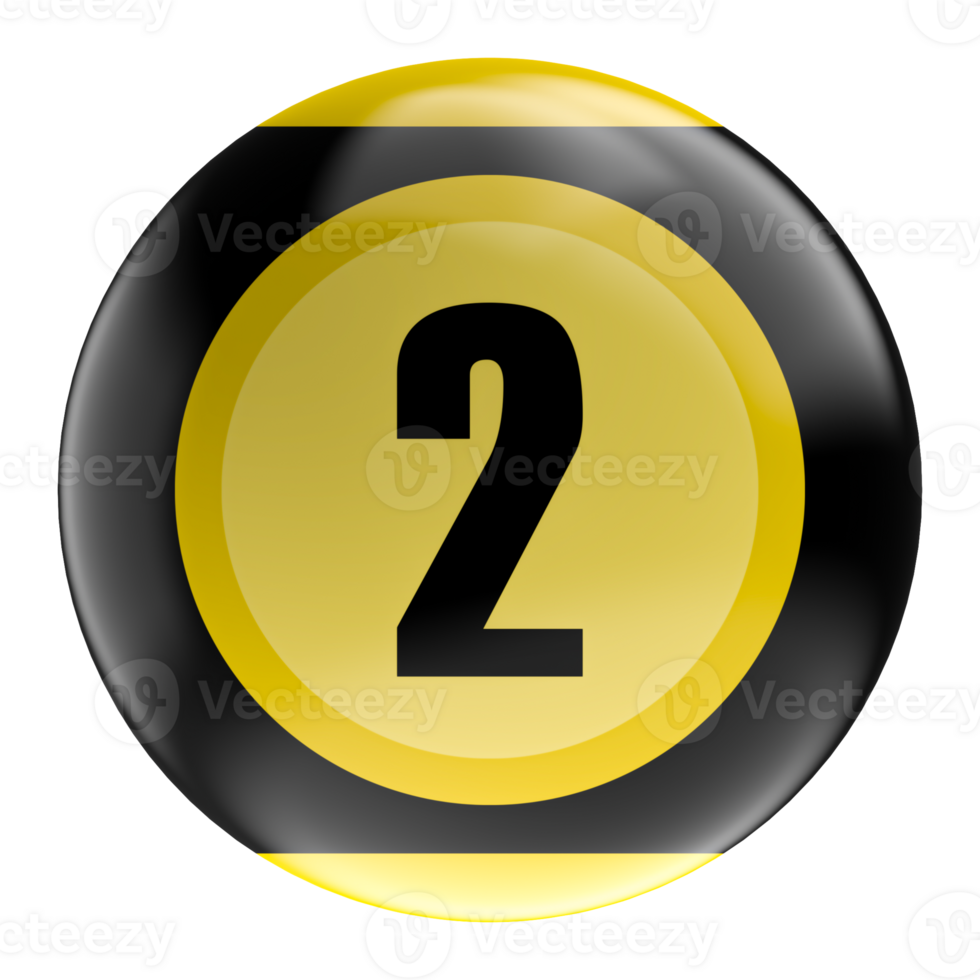 Ball Number Red 3D Render transparent png