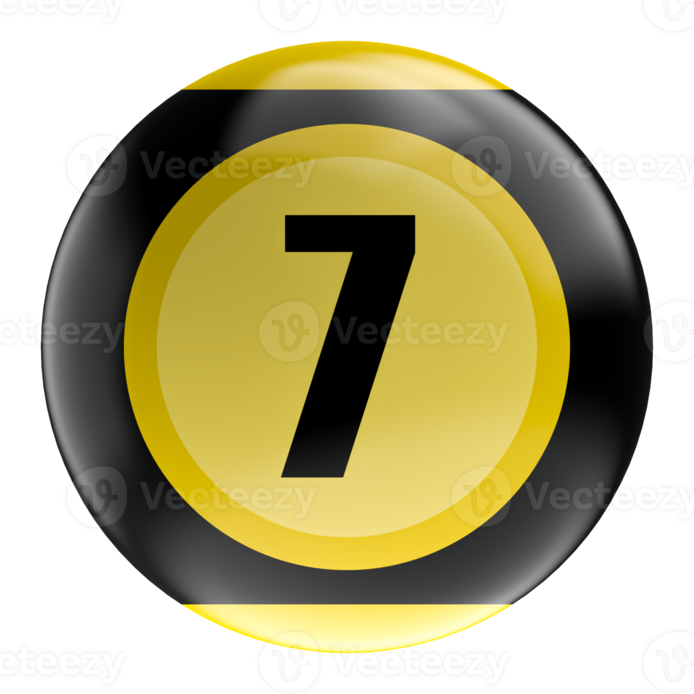 Ball Number Red 3D Render transparent png