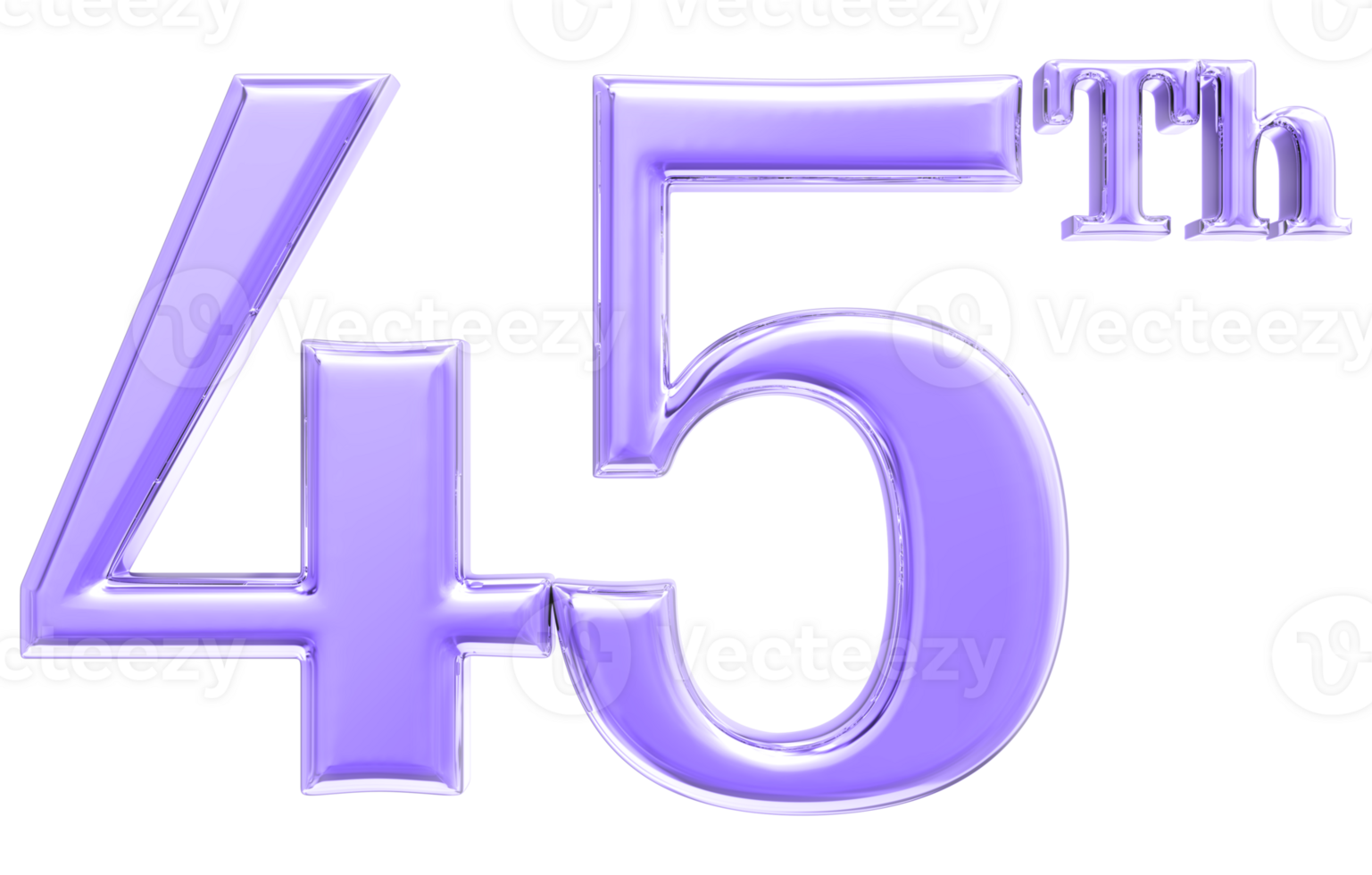 Happy Anniversary Number 3d render transparency png