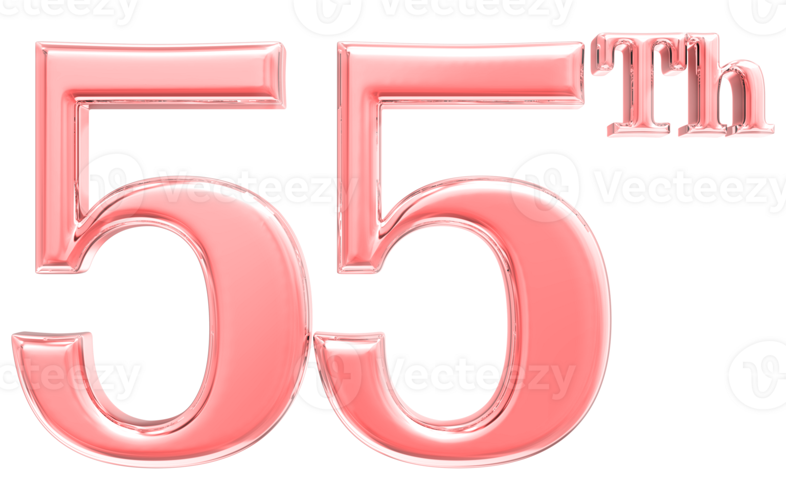 Happy Anniversary Number 3d render transparency png