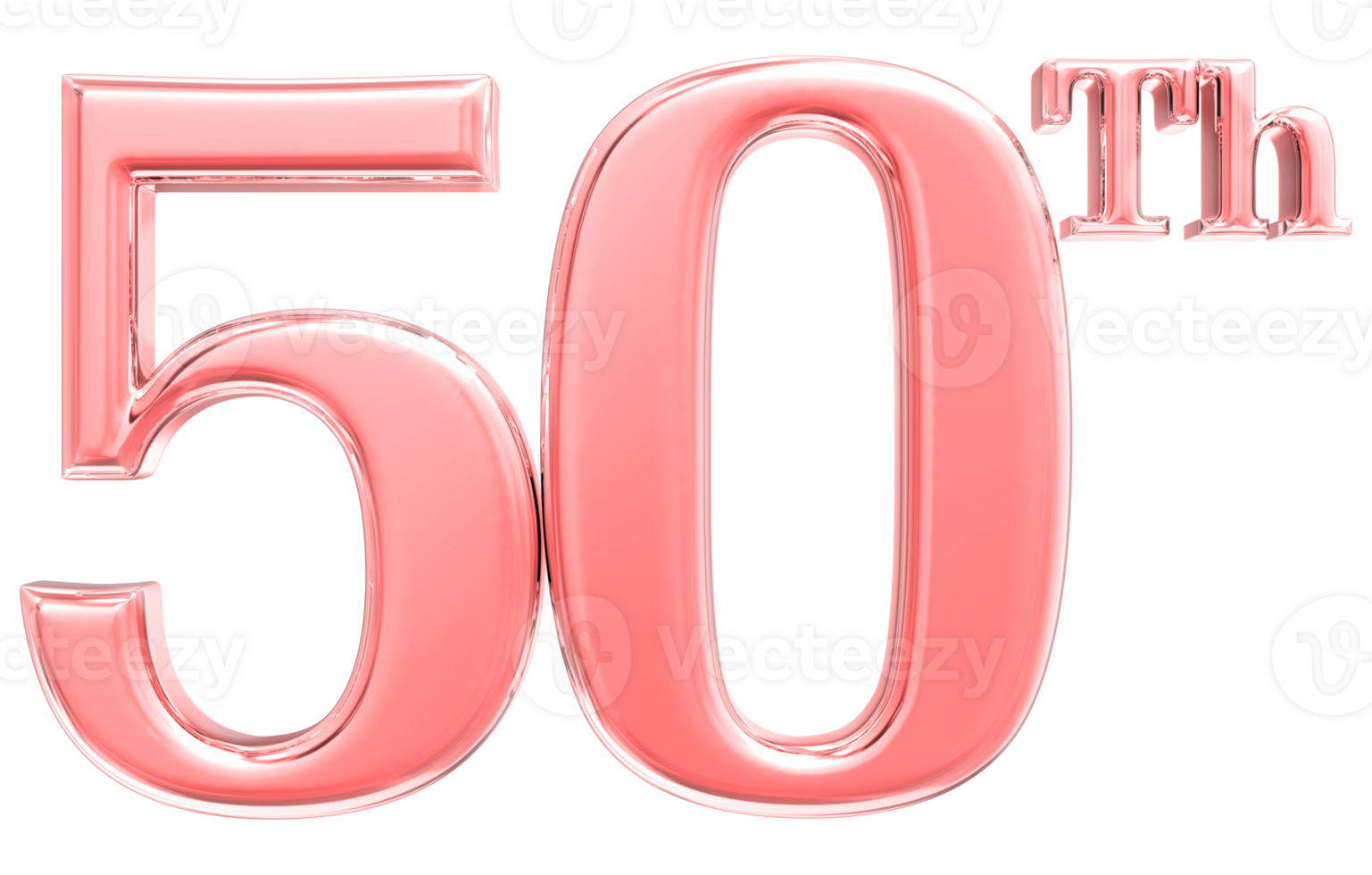 Happy Anniversary Number 3d render transparency png