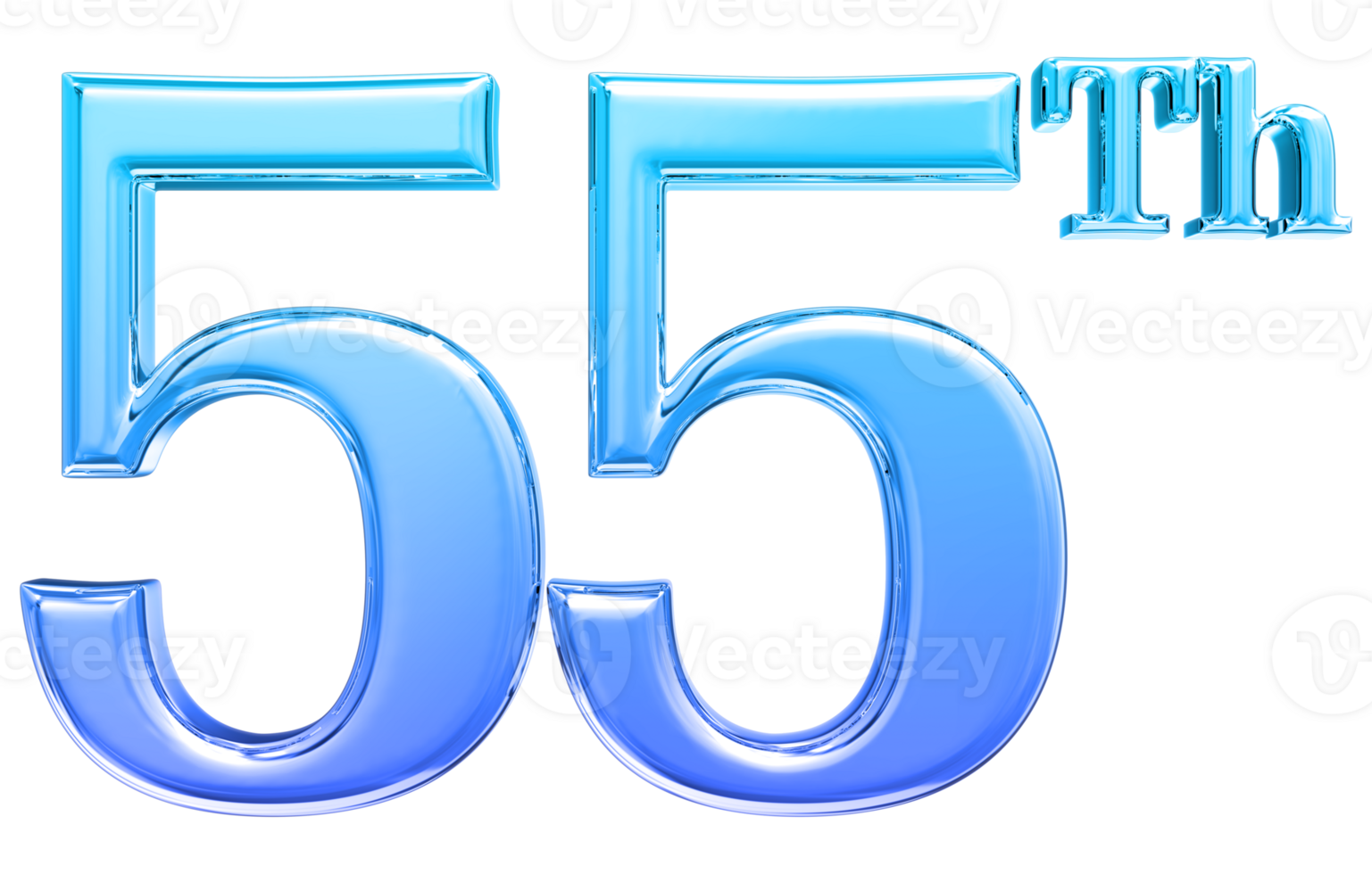 Happy Anniversary Number 3d render transparency png