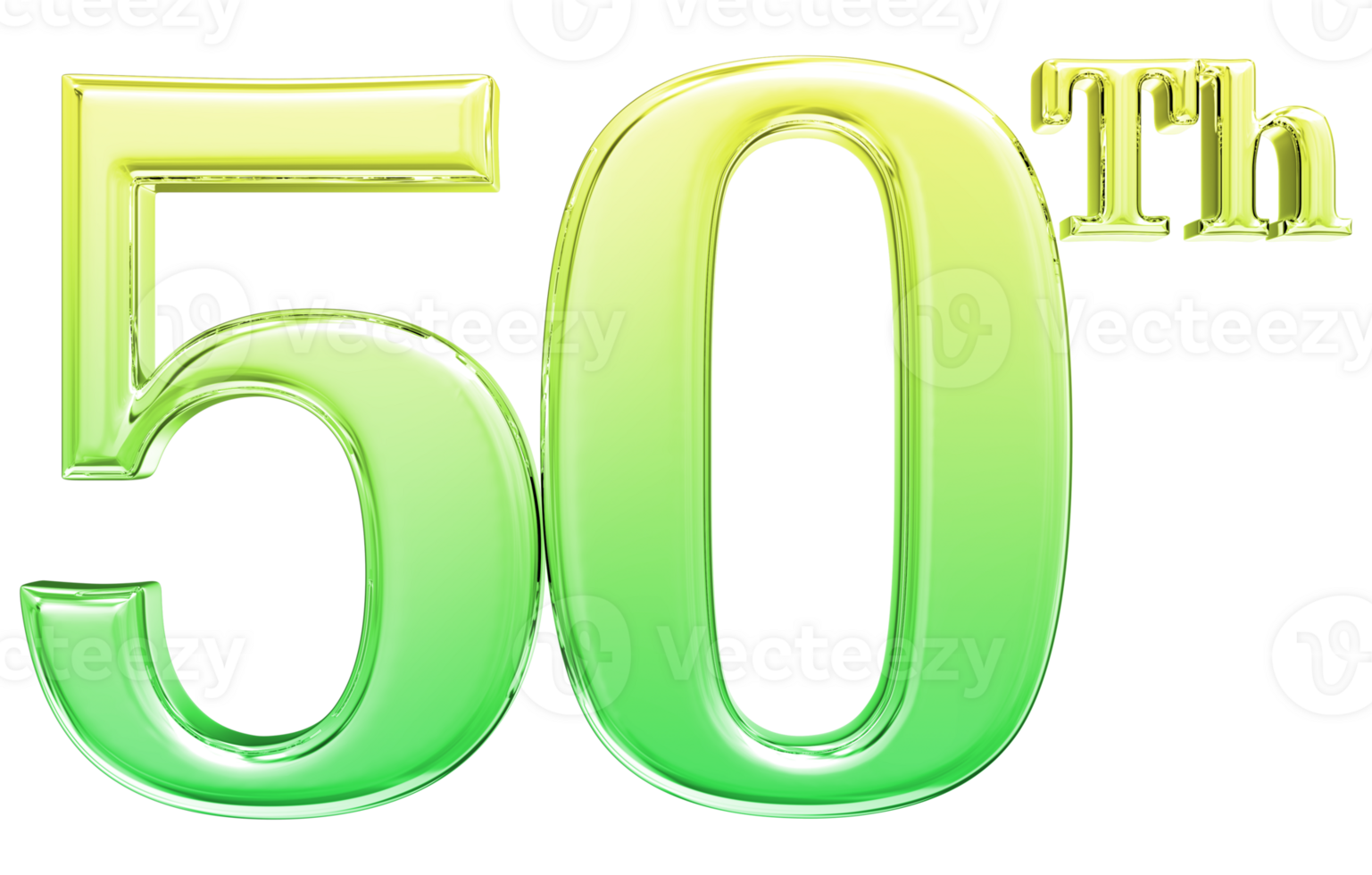 Happy Anniversary Number 3d render transparency png