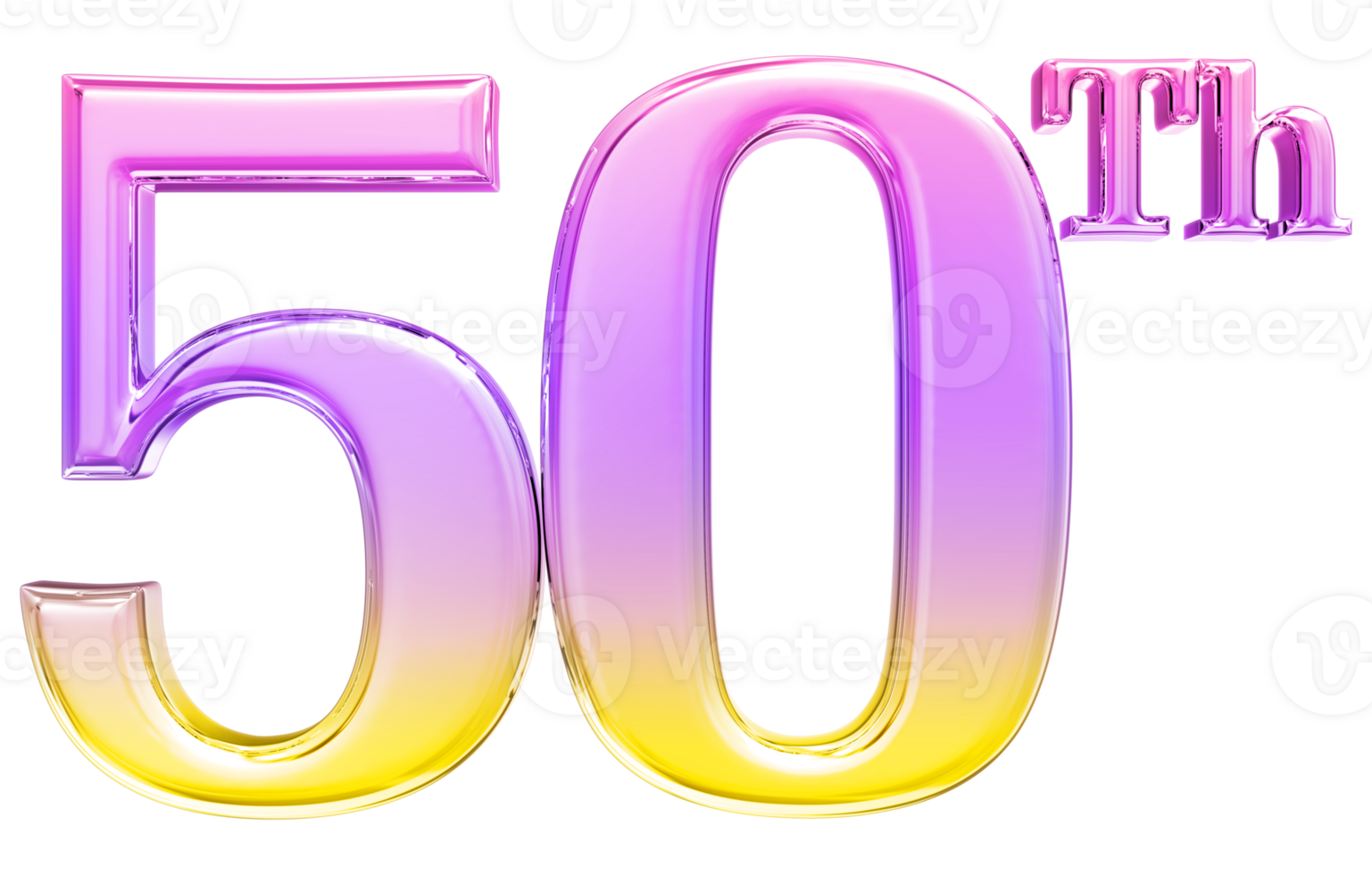 Happy Anniversary Number 3d render transparency png