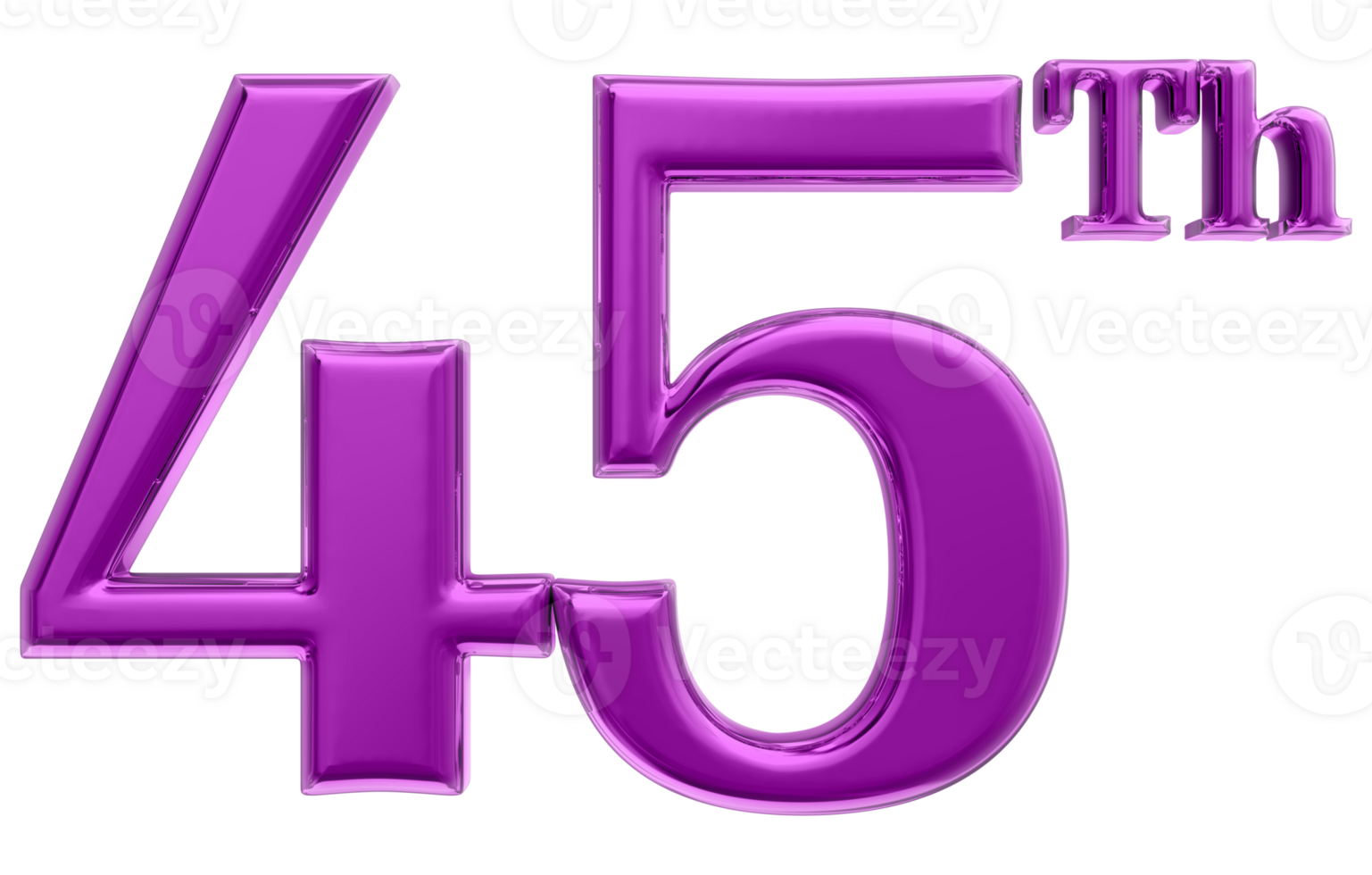 Happy Anniversary Number 3d render transparency png