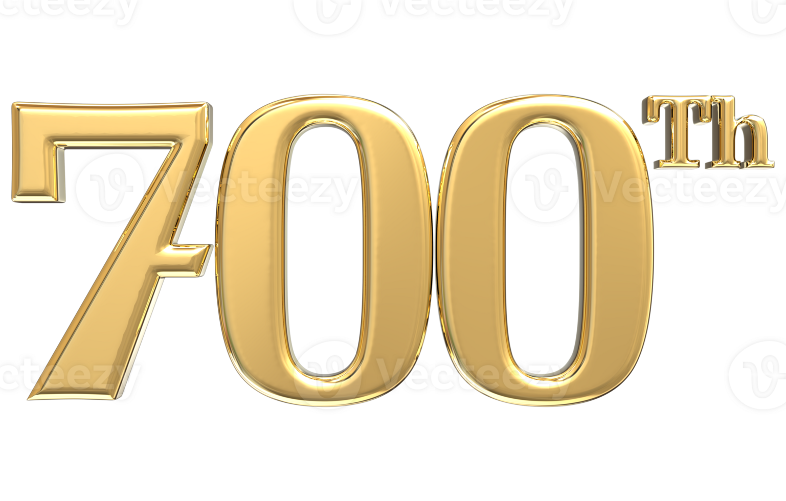Happy Anniversary Number 3d render transparency png