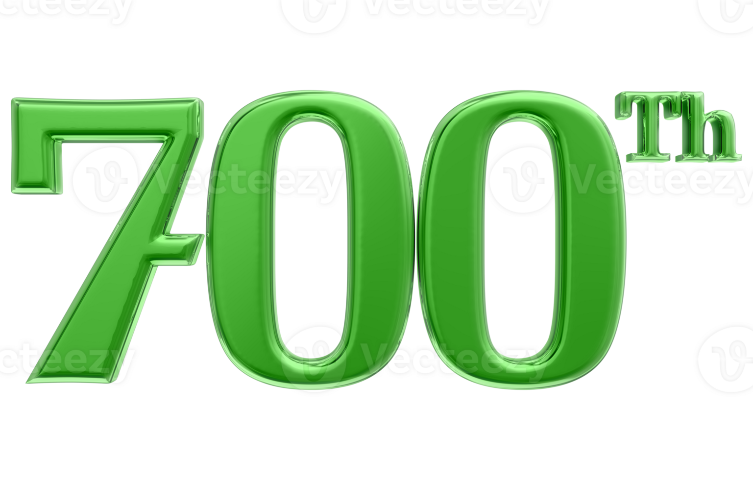 Happy Anniversary Number 3d render transparency png