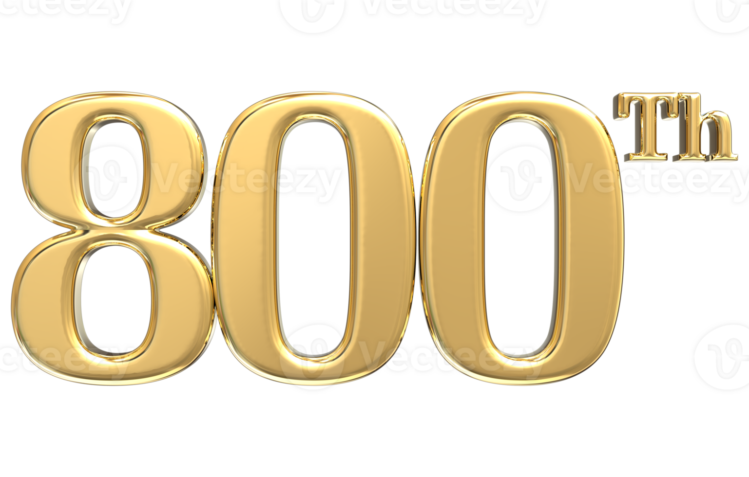 Happy Anniversary Number 3d render transparency png
