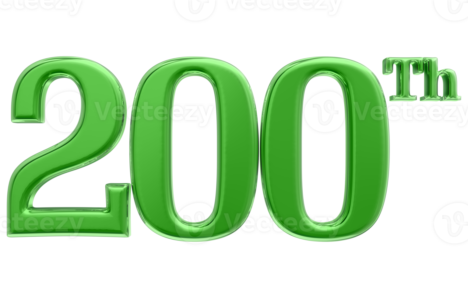 Happy Anniversary Number 3d render transparency png