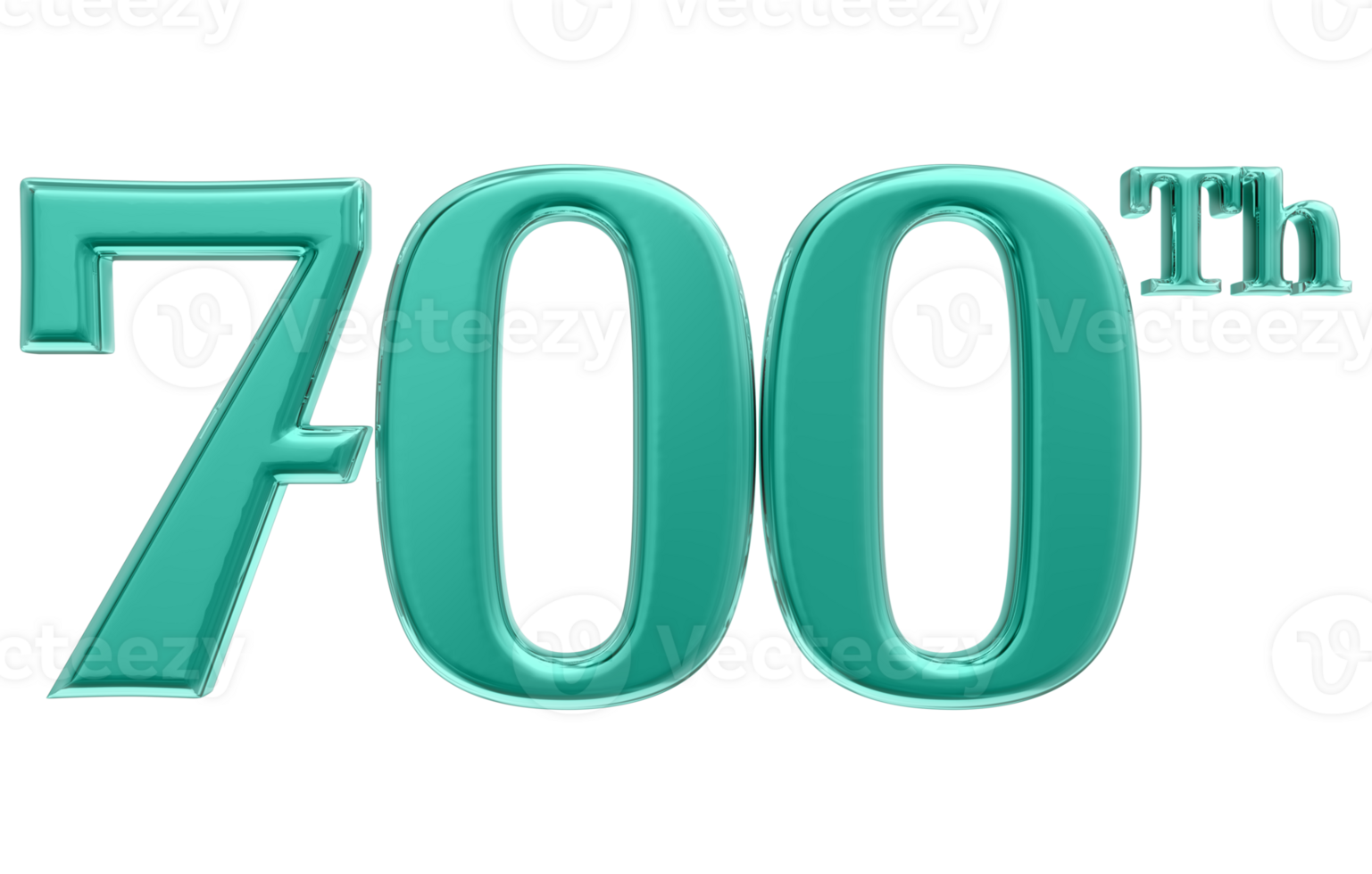 Happy Anniversary Number 3d render transparency png