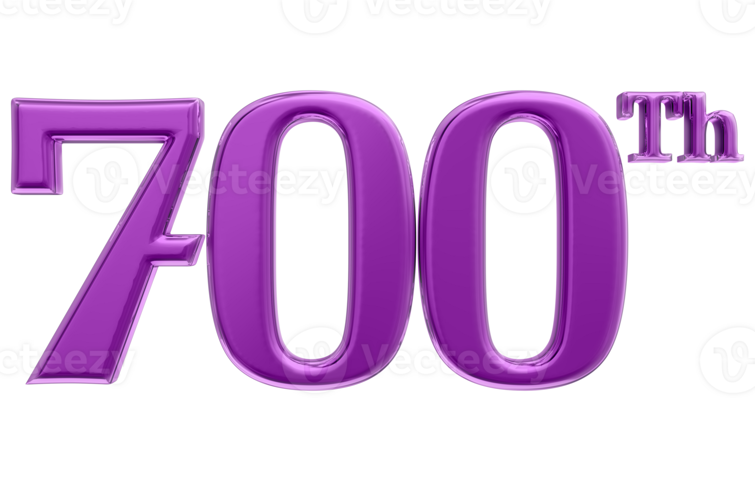 Happy Anniversary Number 3d render transparency png