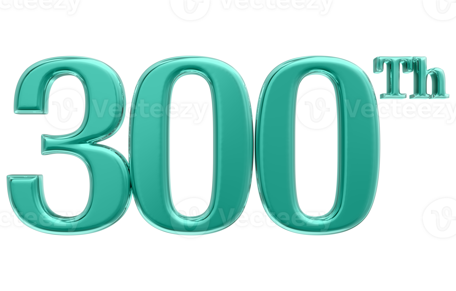 Happy Anniversary Number 3d render transparency png