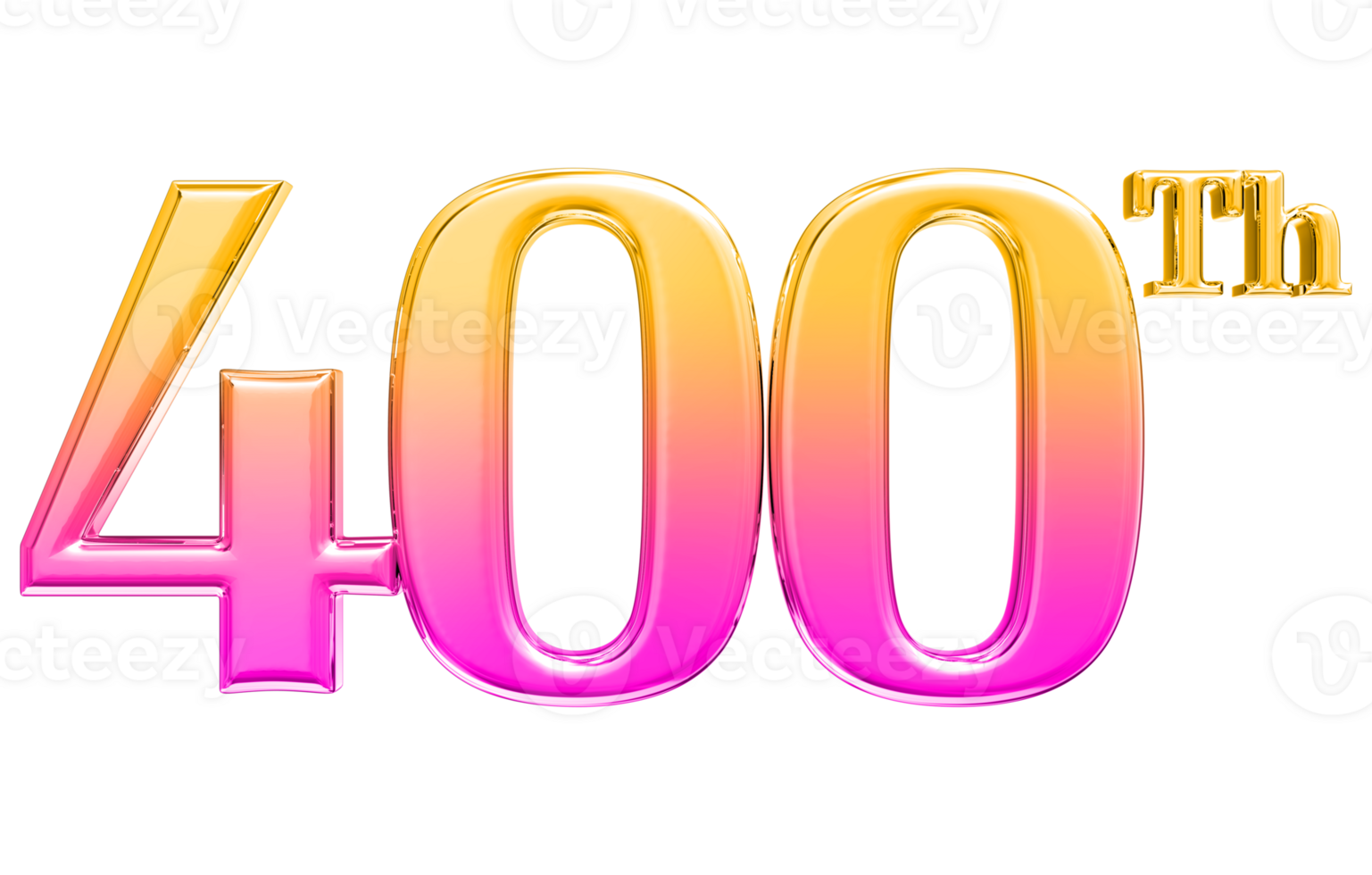 Happy Anniversary Number 3d render transparency png