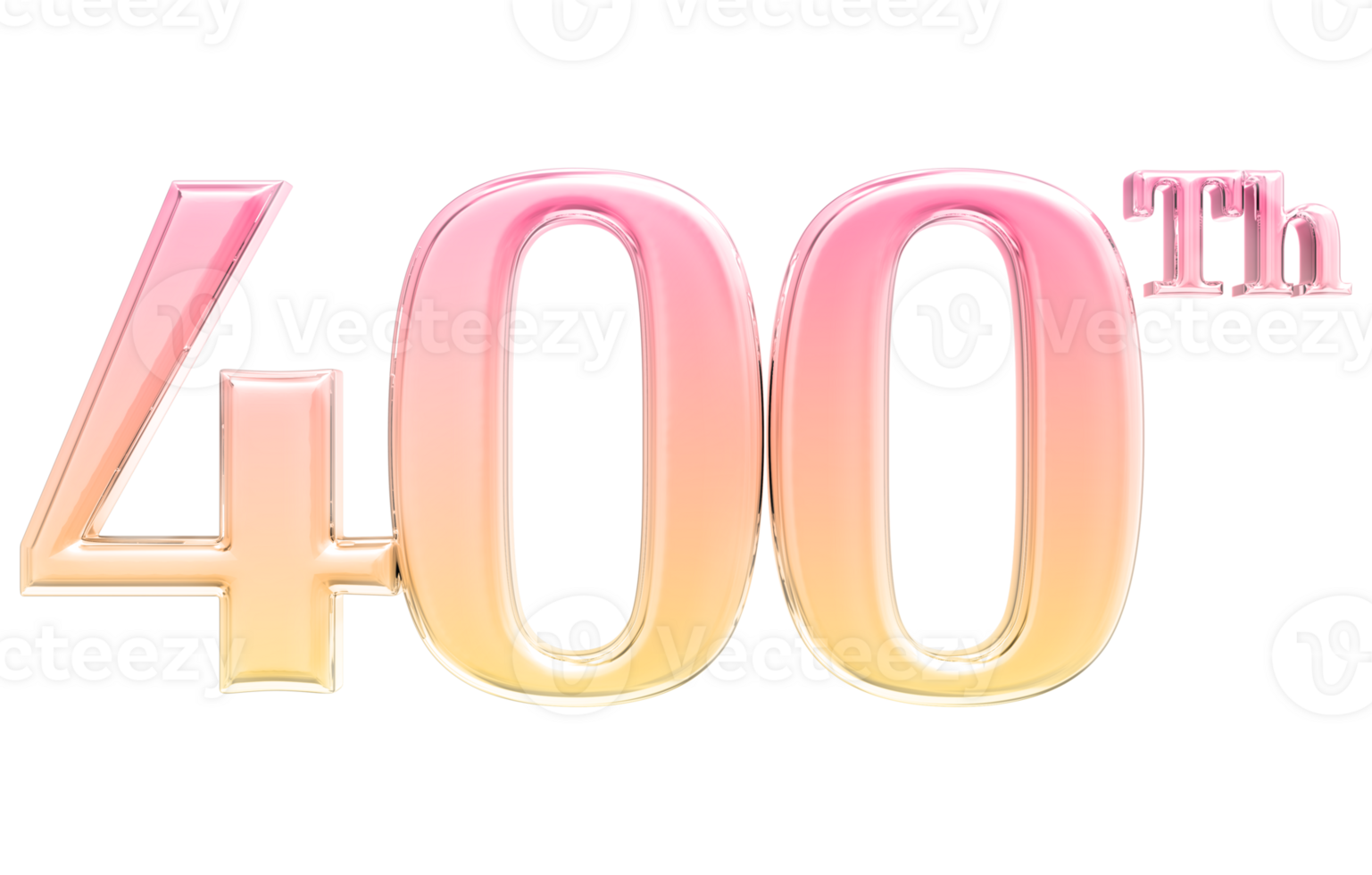 Happy Anniversary Number 3d render transparency png