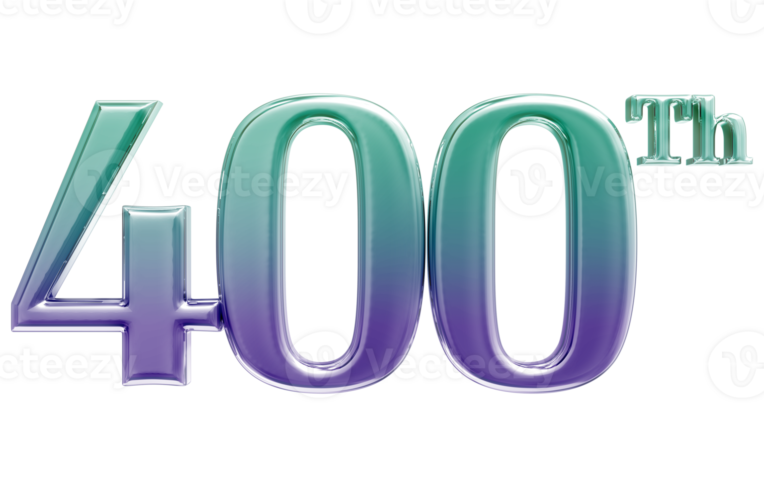 Happy Anniversary Number 3d render transparency png