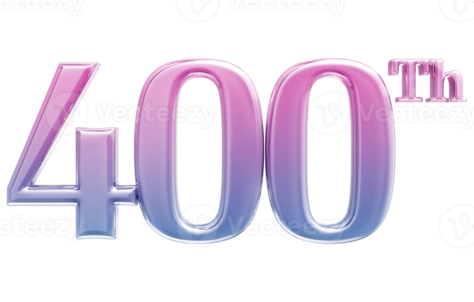Happy Anniversary Number 3d render transparency png