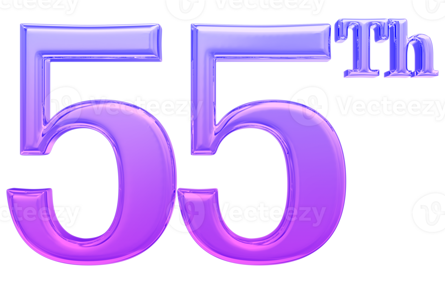 Happy Anniversary Number 3d render transparency png