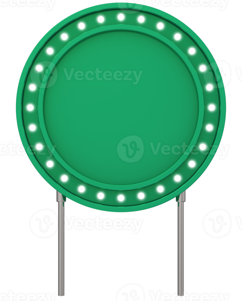 een groen ronde teken met lichten Aan het png