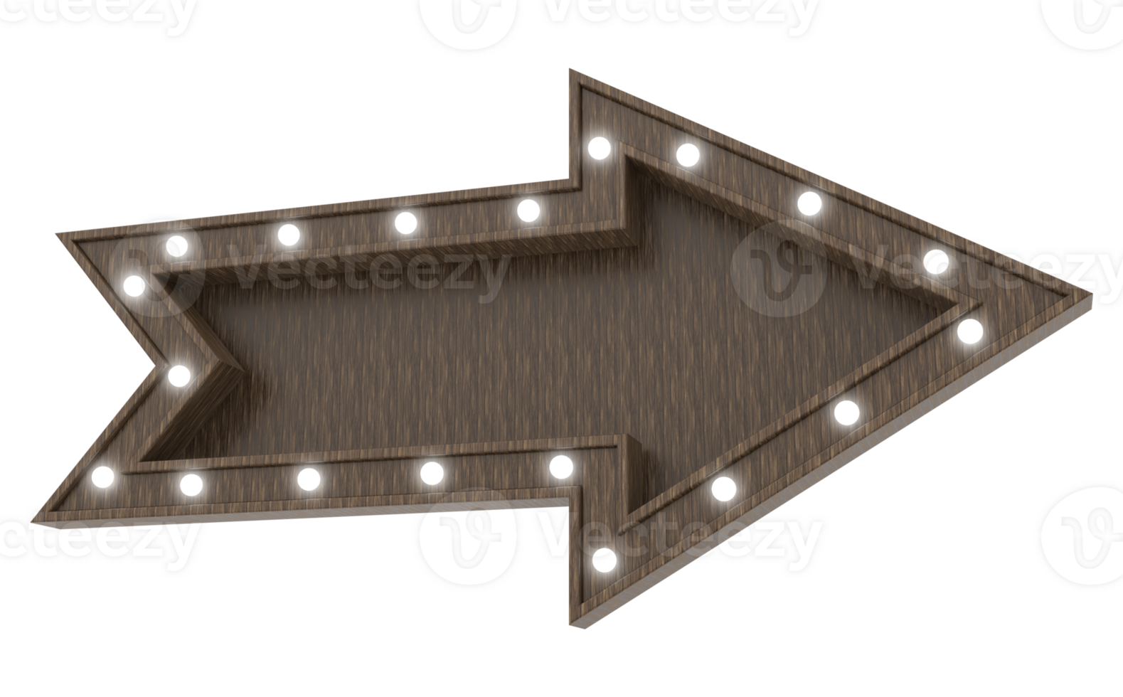an arrow shaped sign with lights on it png