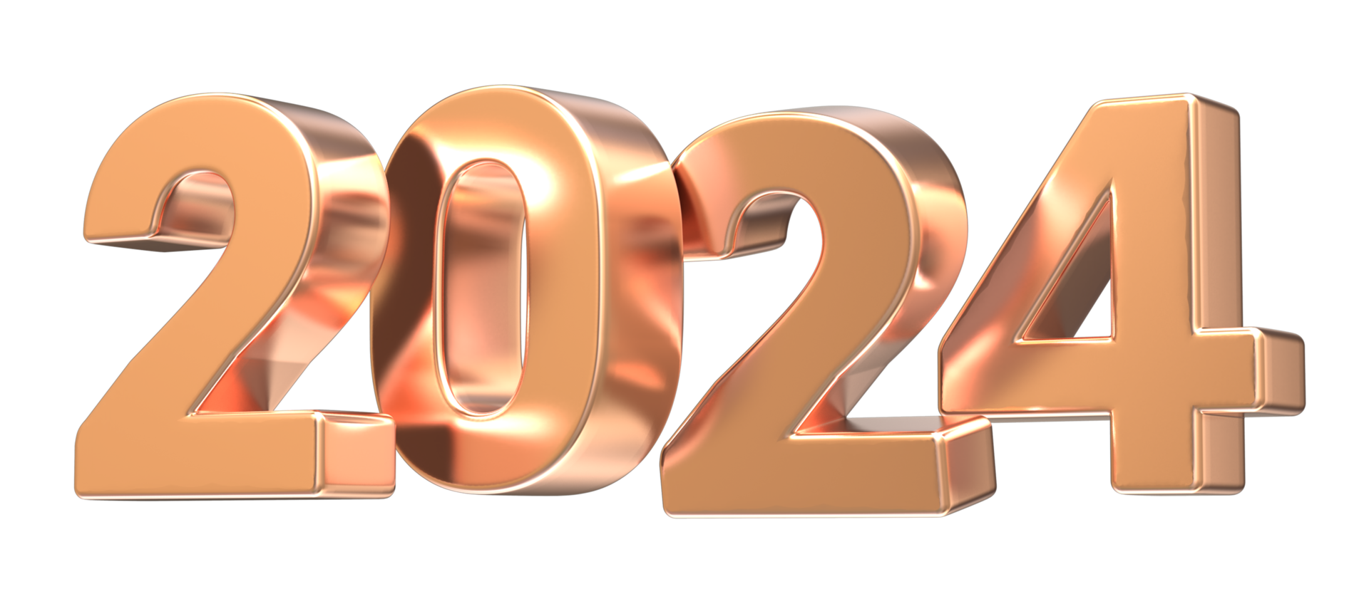 New Year Number 2024 Gold 3D 27257269 PNG