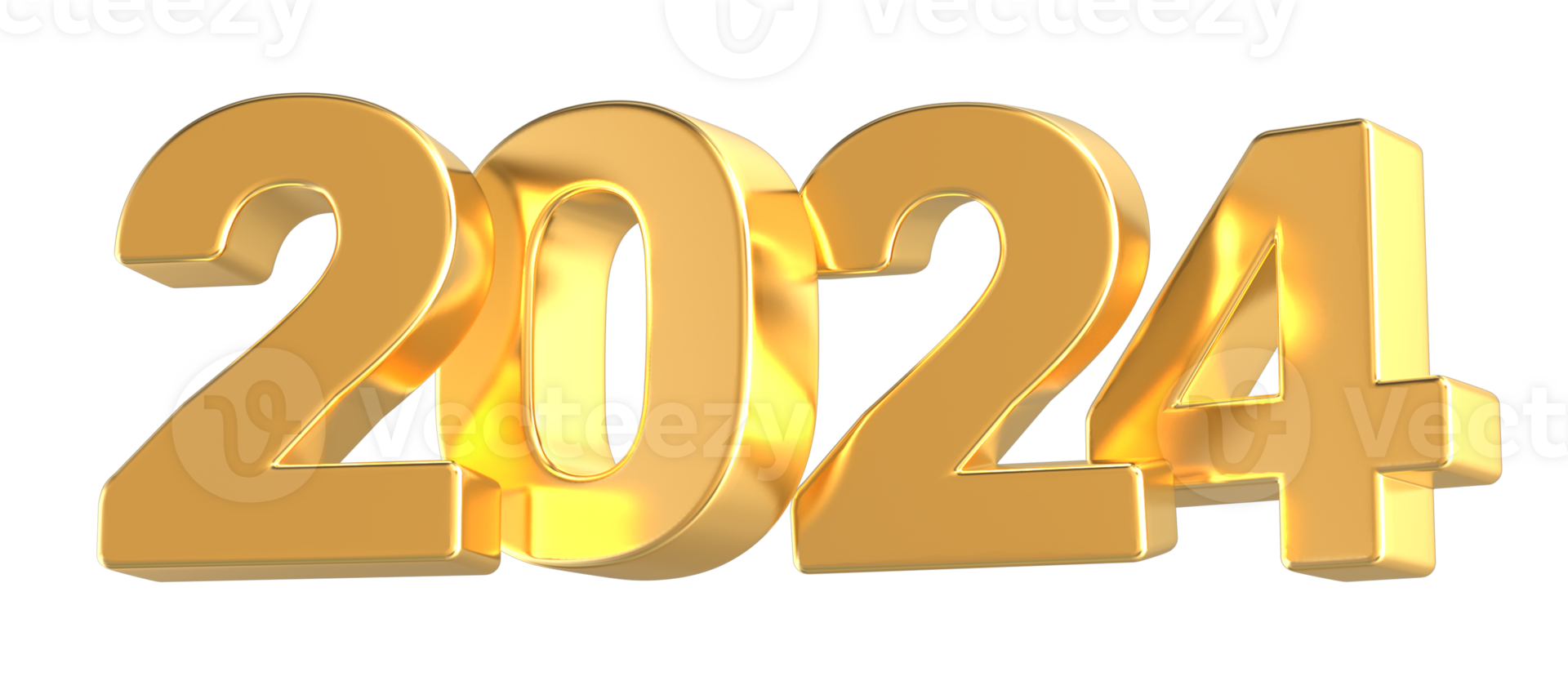 nieuw jaar aantal 2024 goud 3d 27257270 PNG