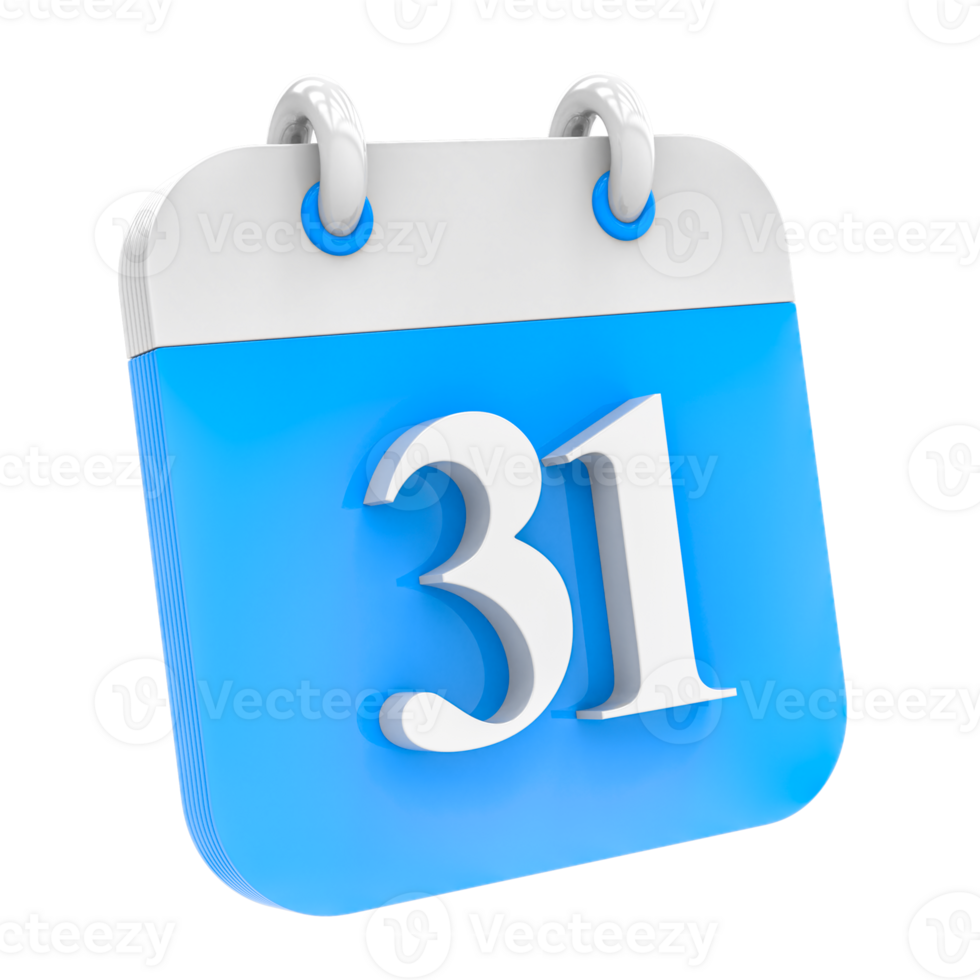 Calendar icon of day 31 png