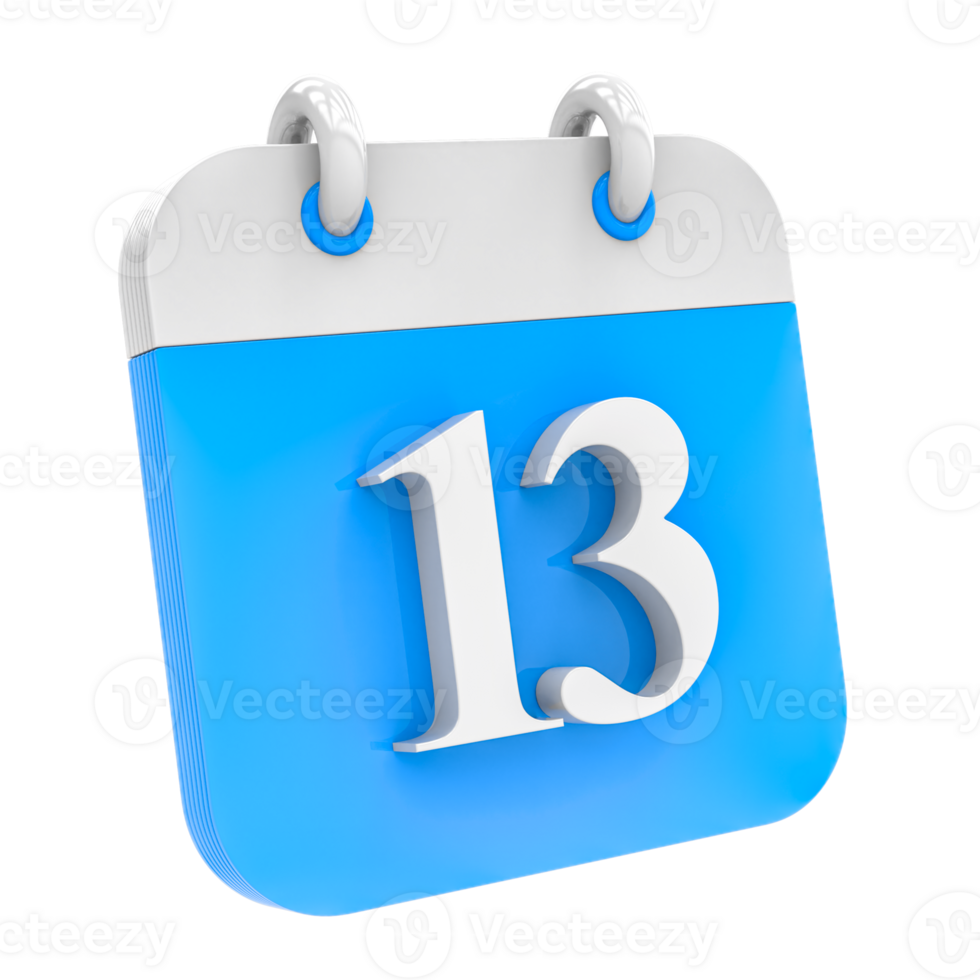 Calendar icon of day 13 png