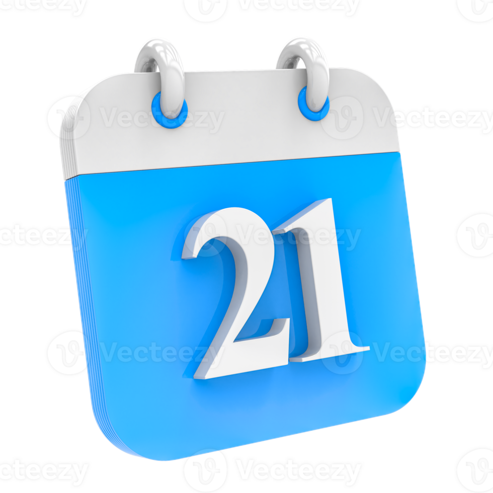 Calendar icon of day 21 png
