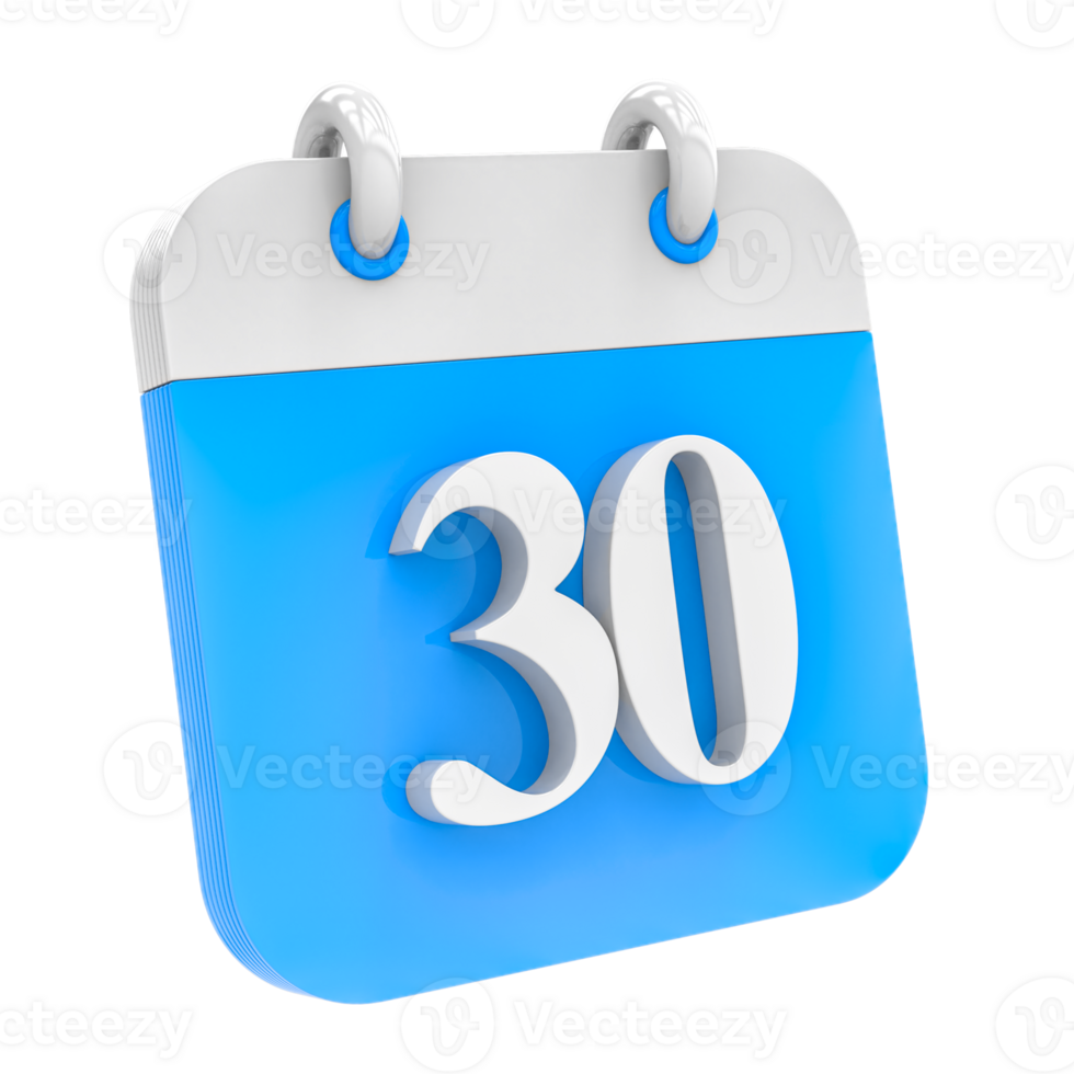 Calendar icon of day 30 png