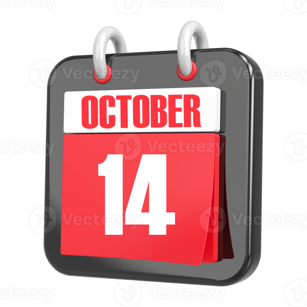 3d Rendering Of UI Icon October Day 14 png