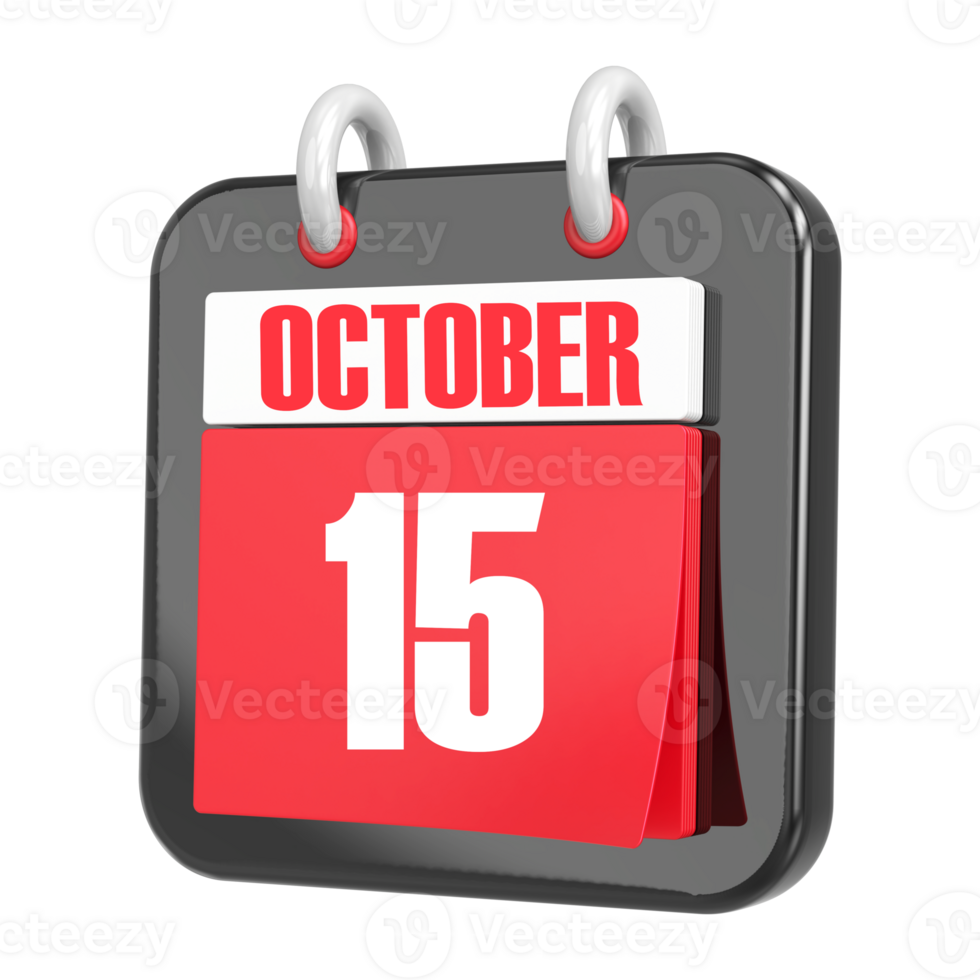 3d Rendering Of UI Icon October Day 15 png