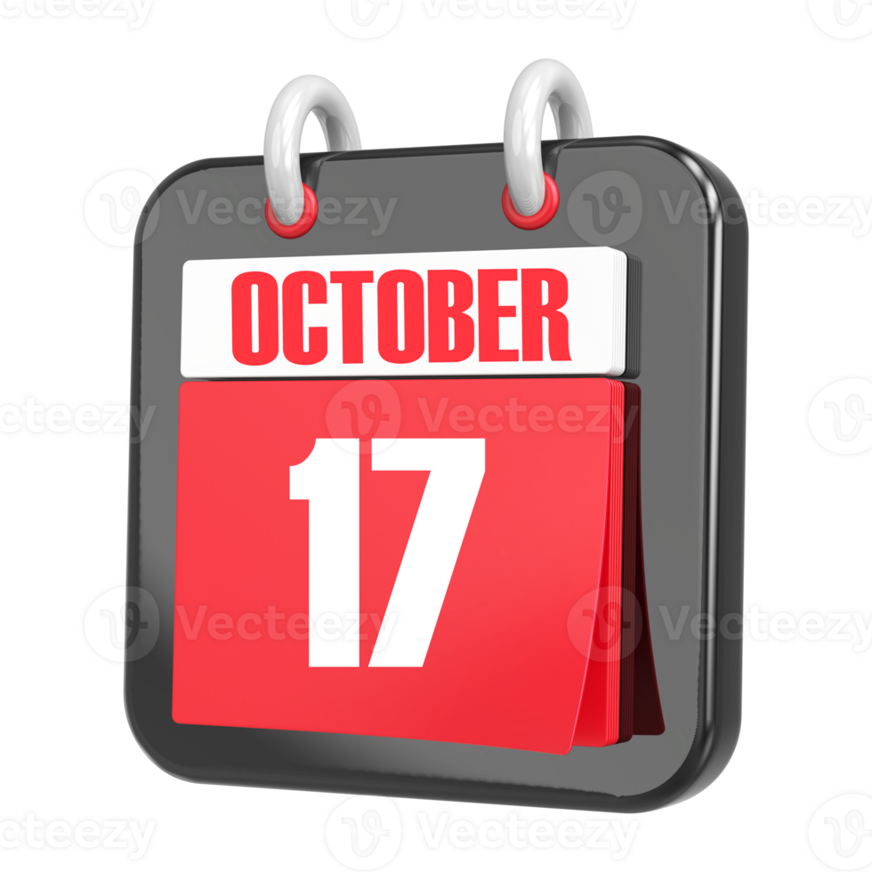 3d Rendering Of UI Icon October Day 17 png
