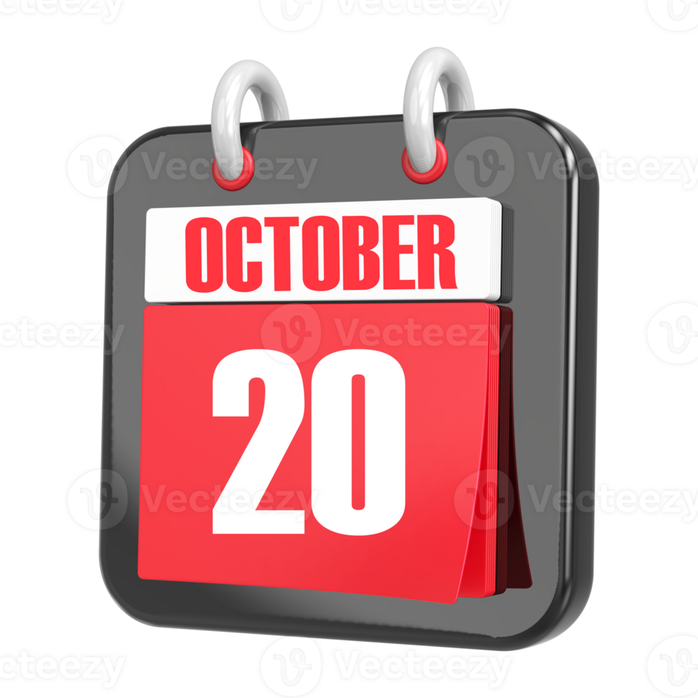 3d Rendering Of UI Icon October Day 20 png